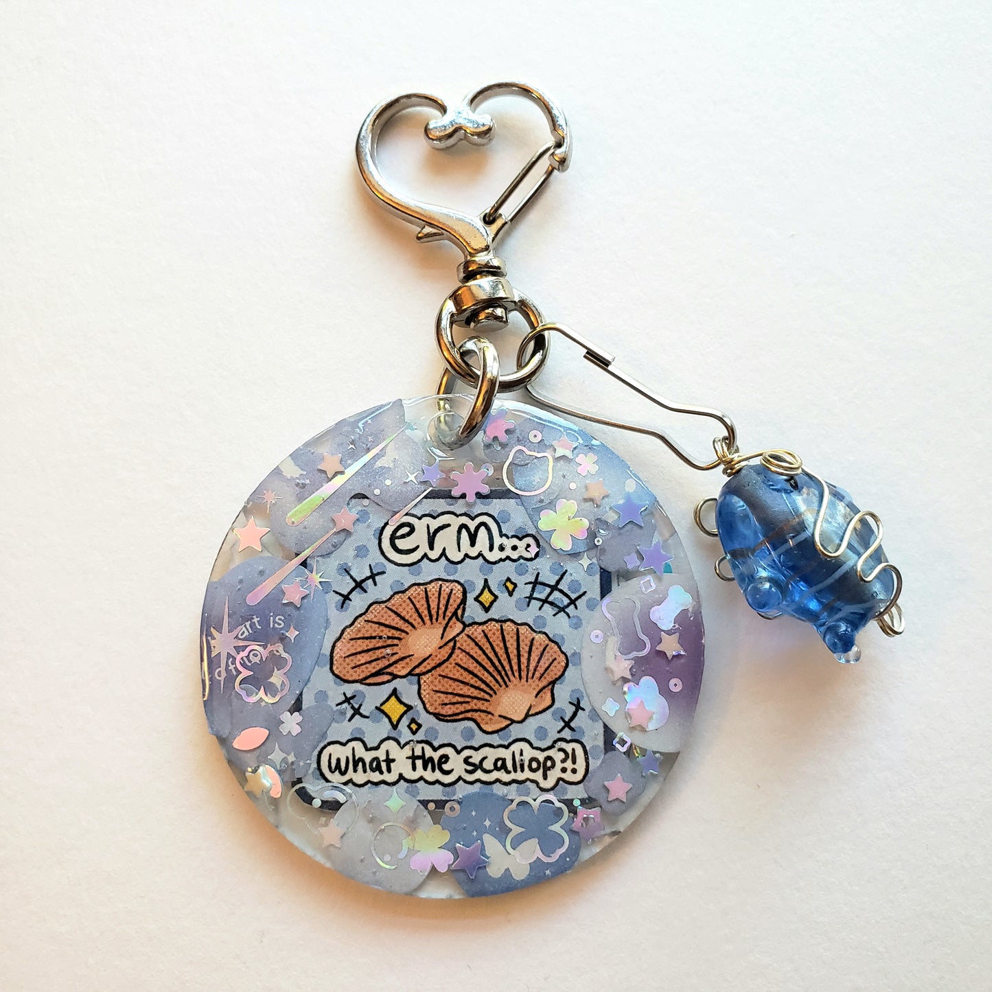 Erm What The Scallop? Handmade Keychain