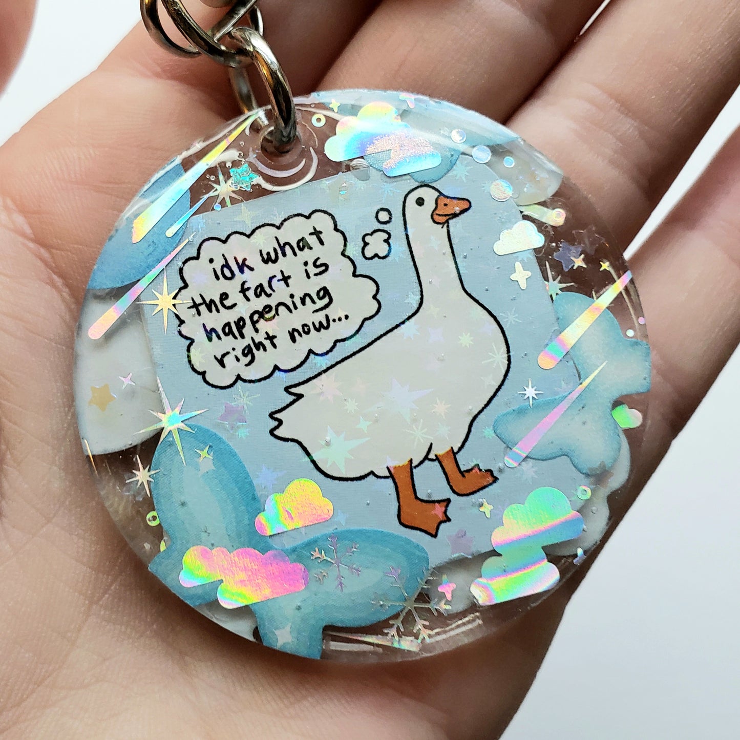 What The Fart Goose Handmade Keychain