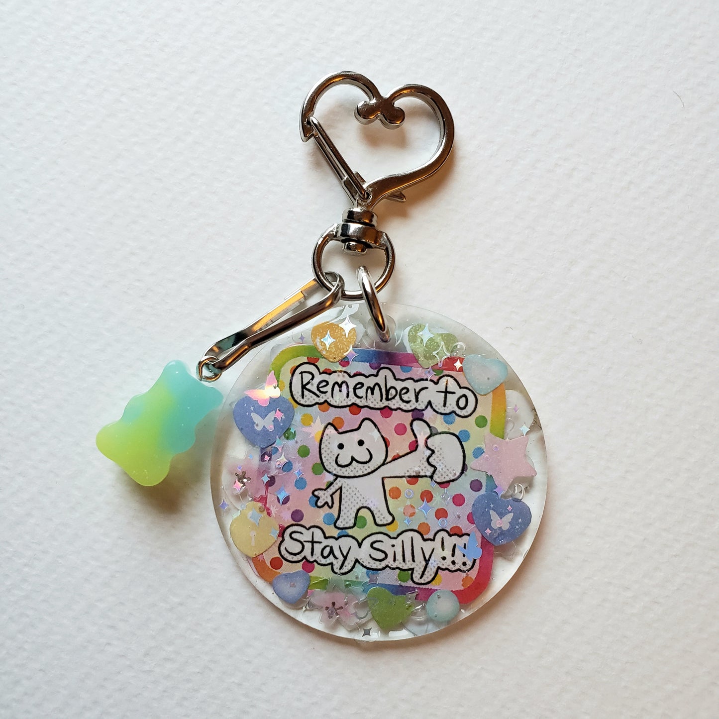 Remember To Stay Silly Keychain (Gummy Bear Charm)