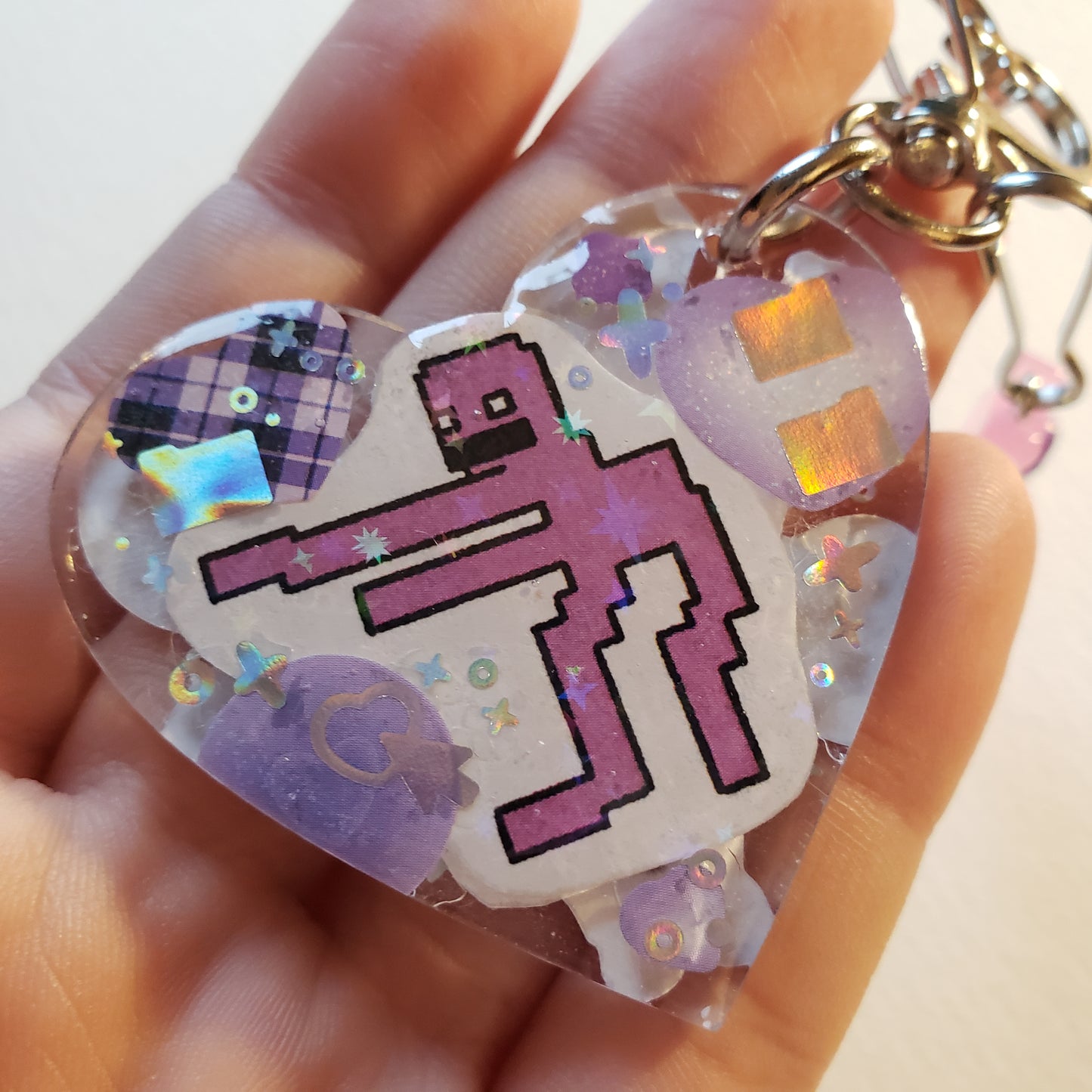 Purple Guy Dancing Keychain