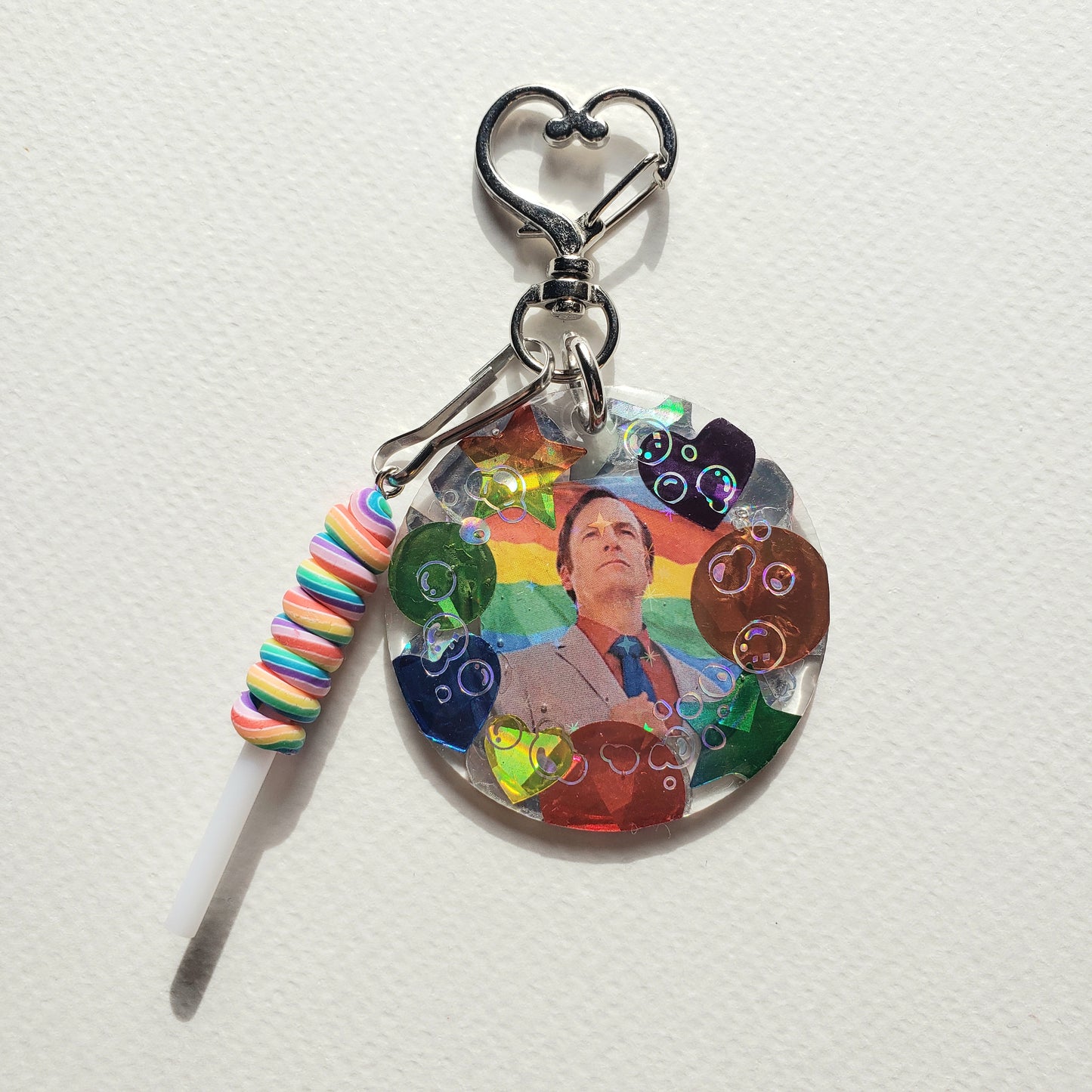 Rainbow Saul Goodman Keychain
