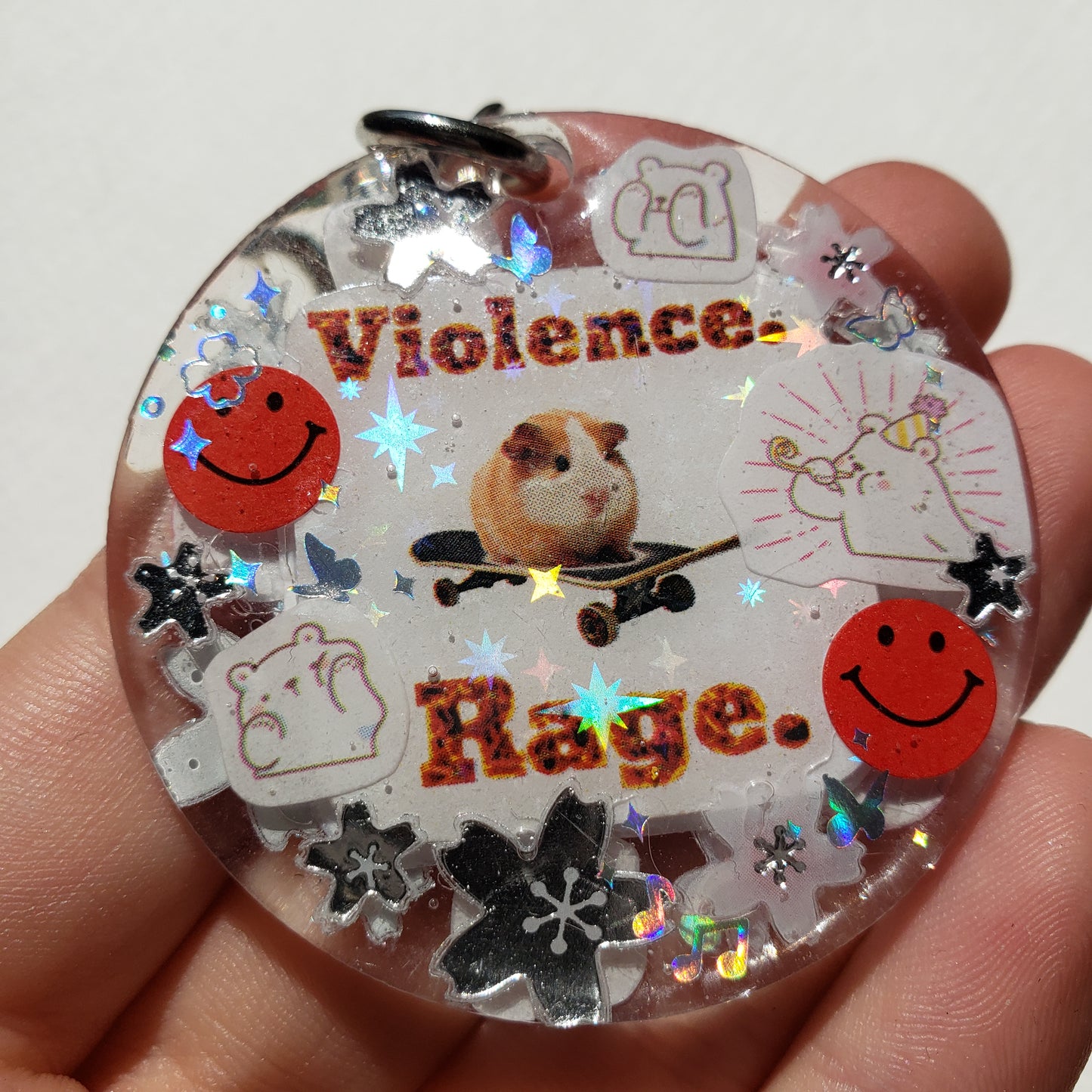 Violence Rage Hamster Keychain