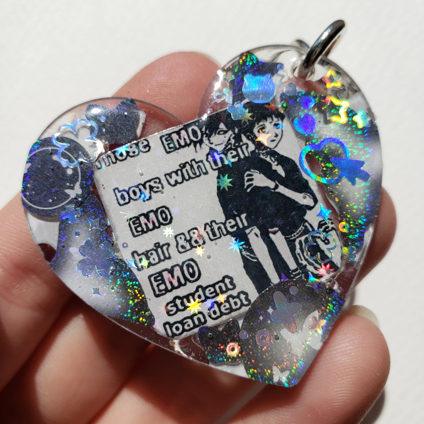 Emo Student Loan Debt Meme Keychain