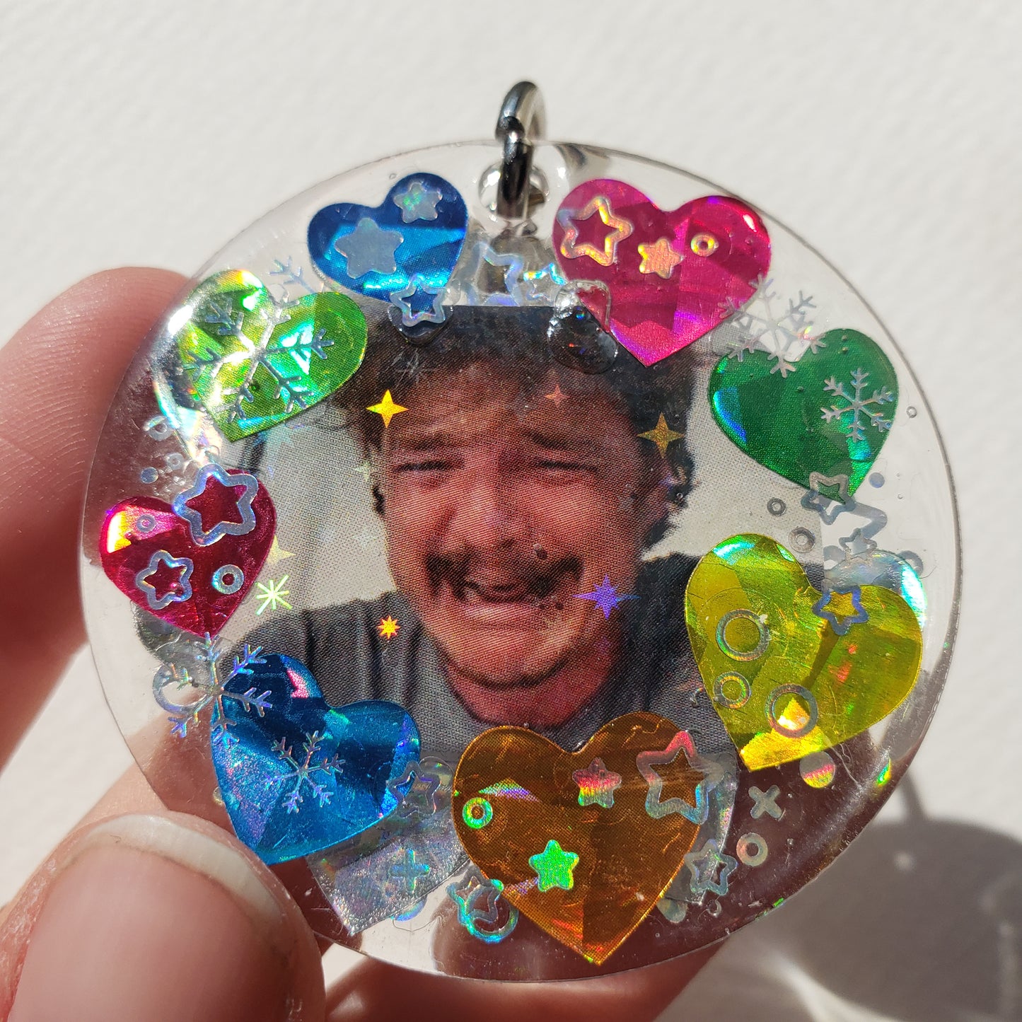 Pedro Pascal Crying Keychain