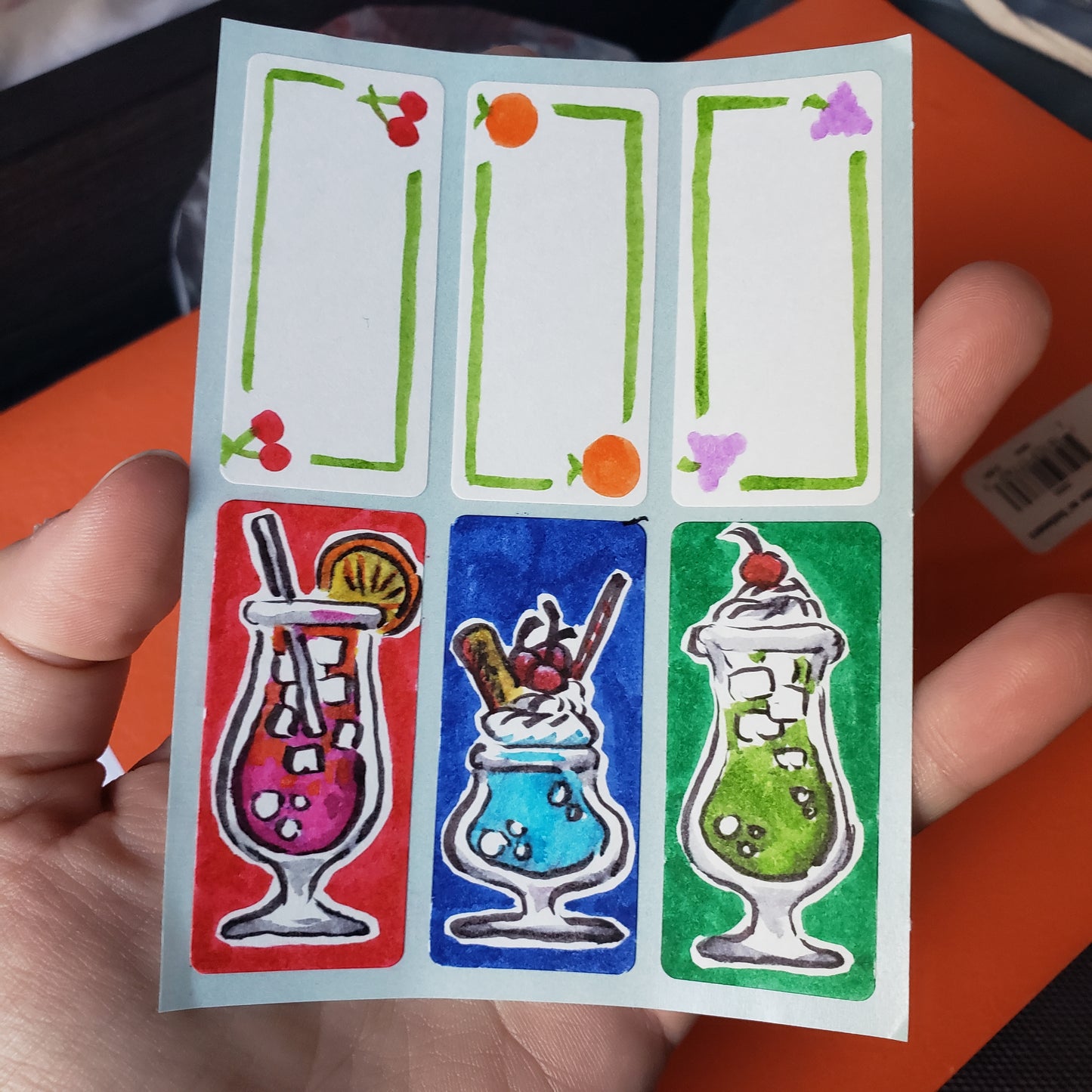 Fruit and Soda Sticker Sheet