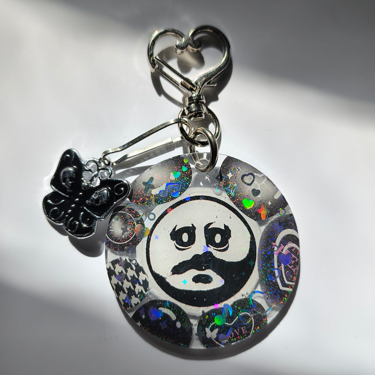 Handmade Creepy Face Keychain