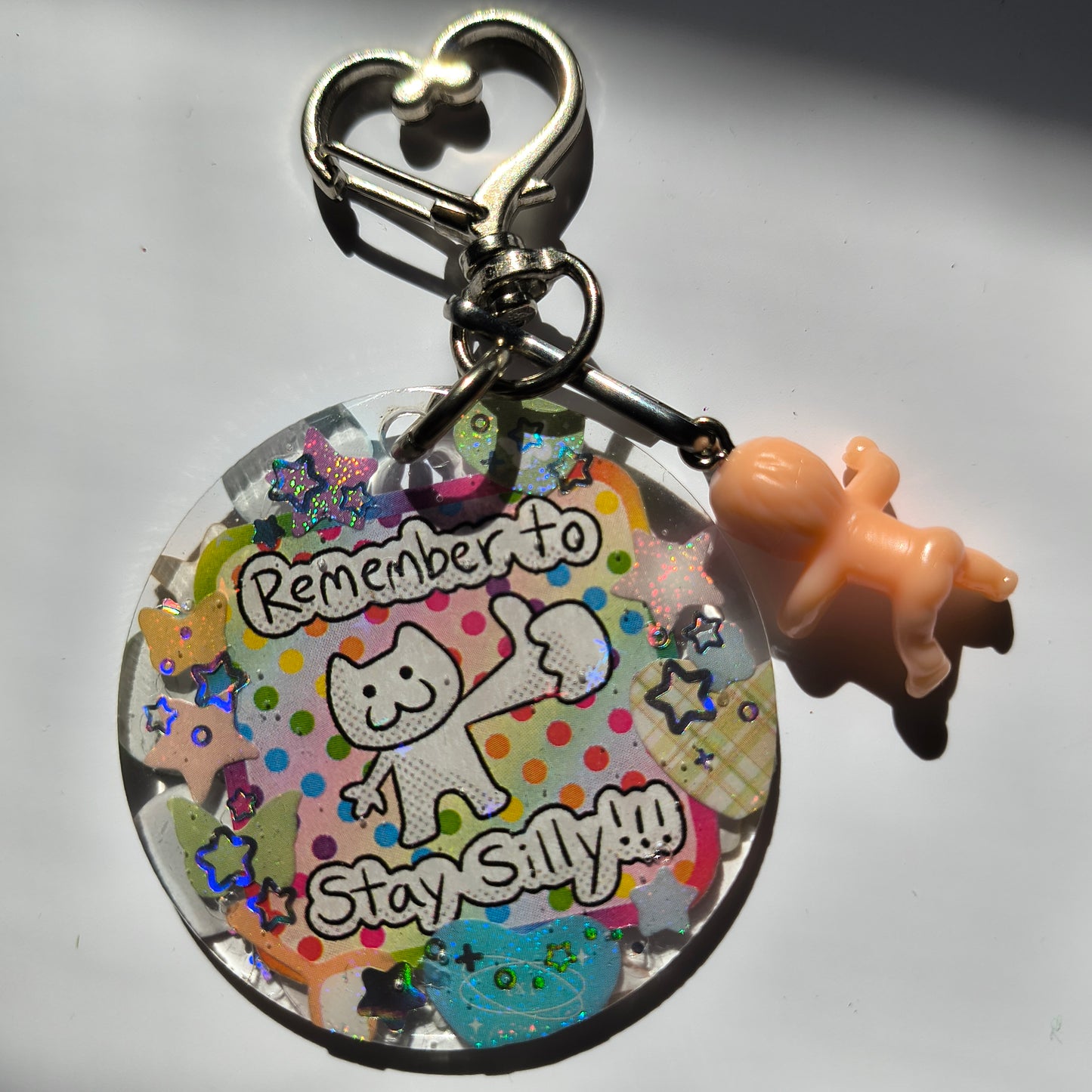 Handmade "Remember To Stay Silly" Keychain