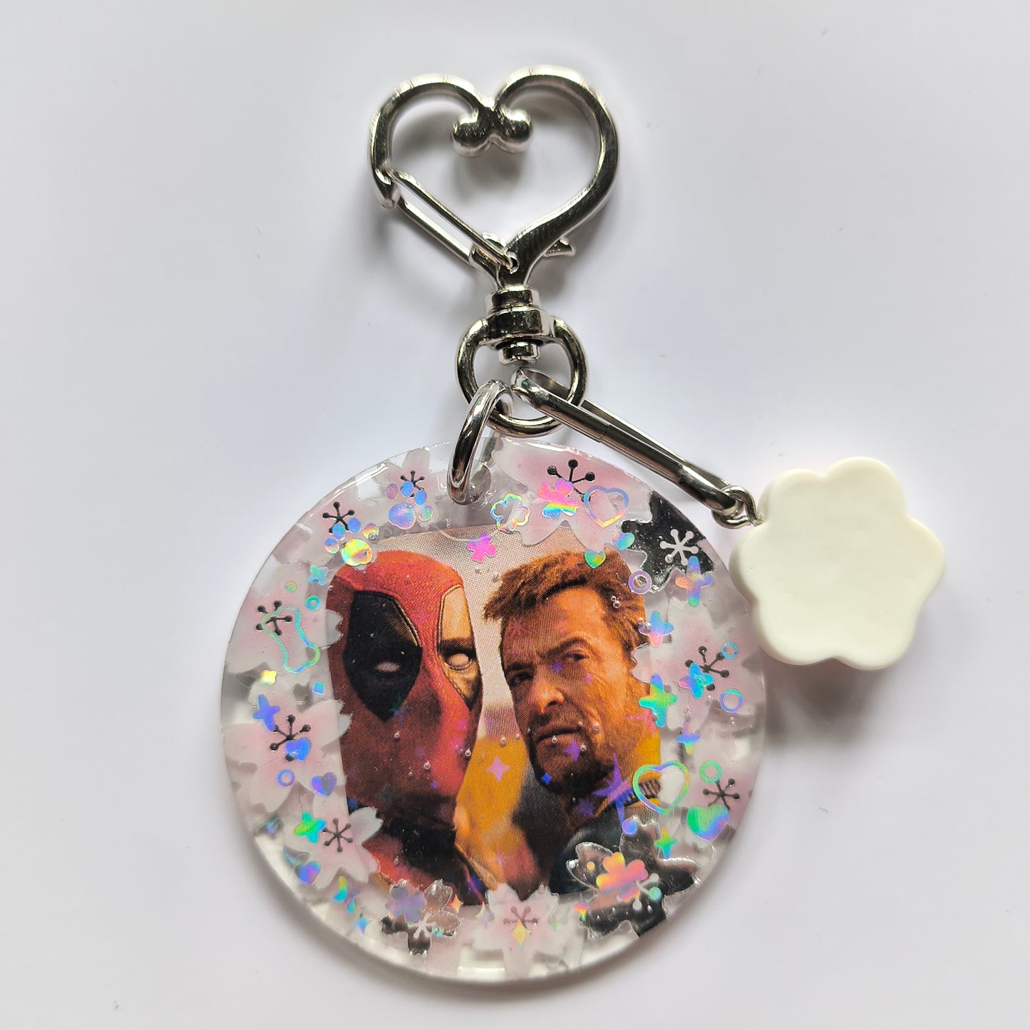Deadpool & Wolverine Handmade Keychain (Cat Charm)