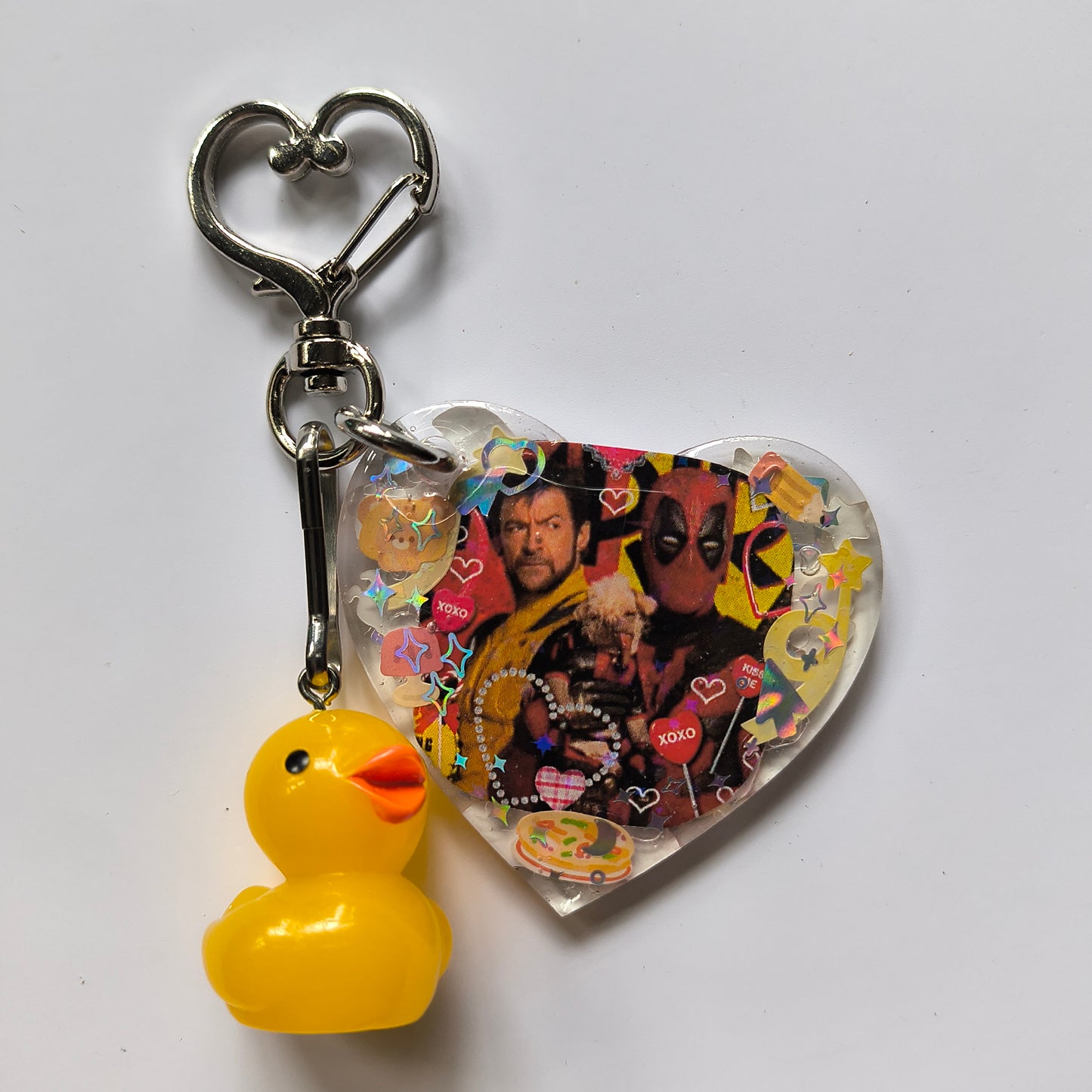 Deadpool & Wolverine Handmade Keychain (Duck Charm)