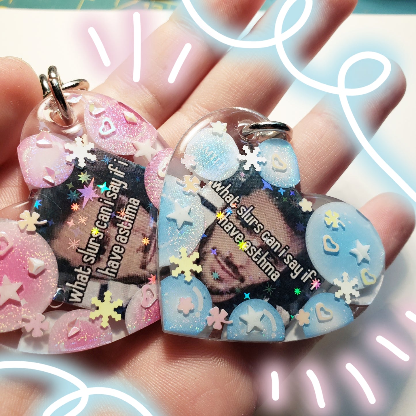 "Asthma Slurs" Keychain