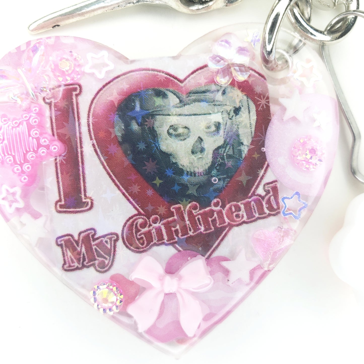 Girlfriend Ghost Keychain (Heart Shape)