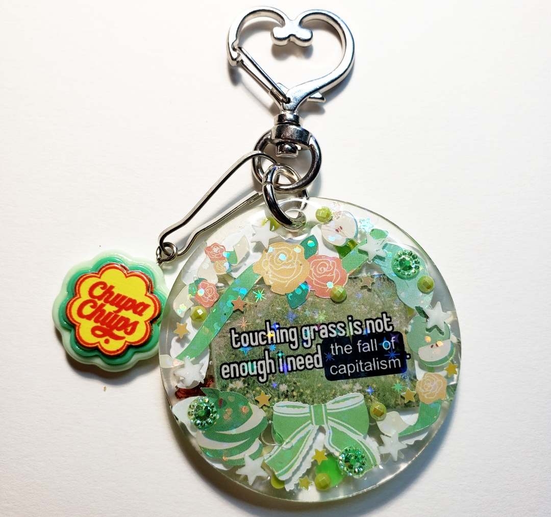 "Fall of capitalism" Keychain