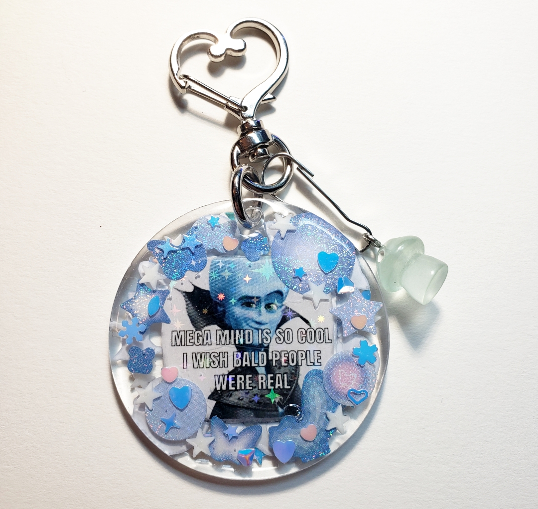 Megamind Keychain (Blue Mushroom)