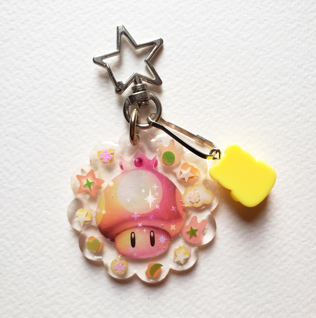 Mario Gold Mushroom Keychain