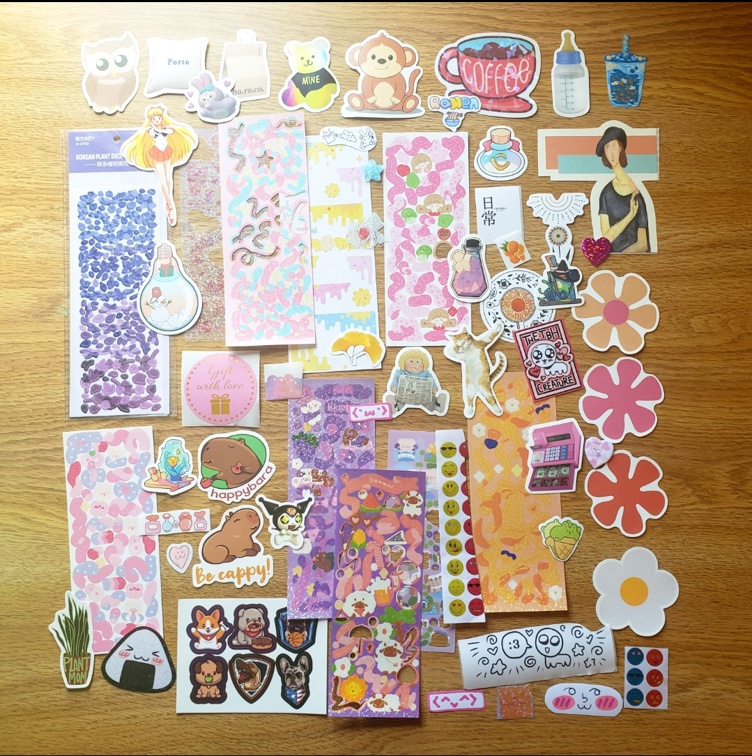 Used Sticker Sheets/Misc Stickers Pack