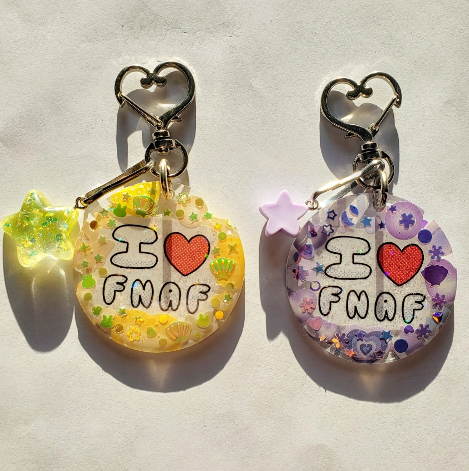 Bonnie and Chica Keychains (Not sold as a set)