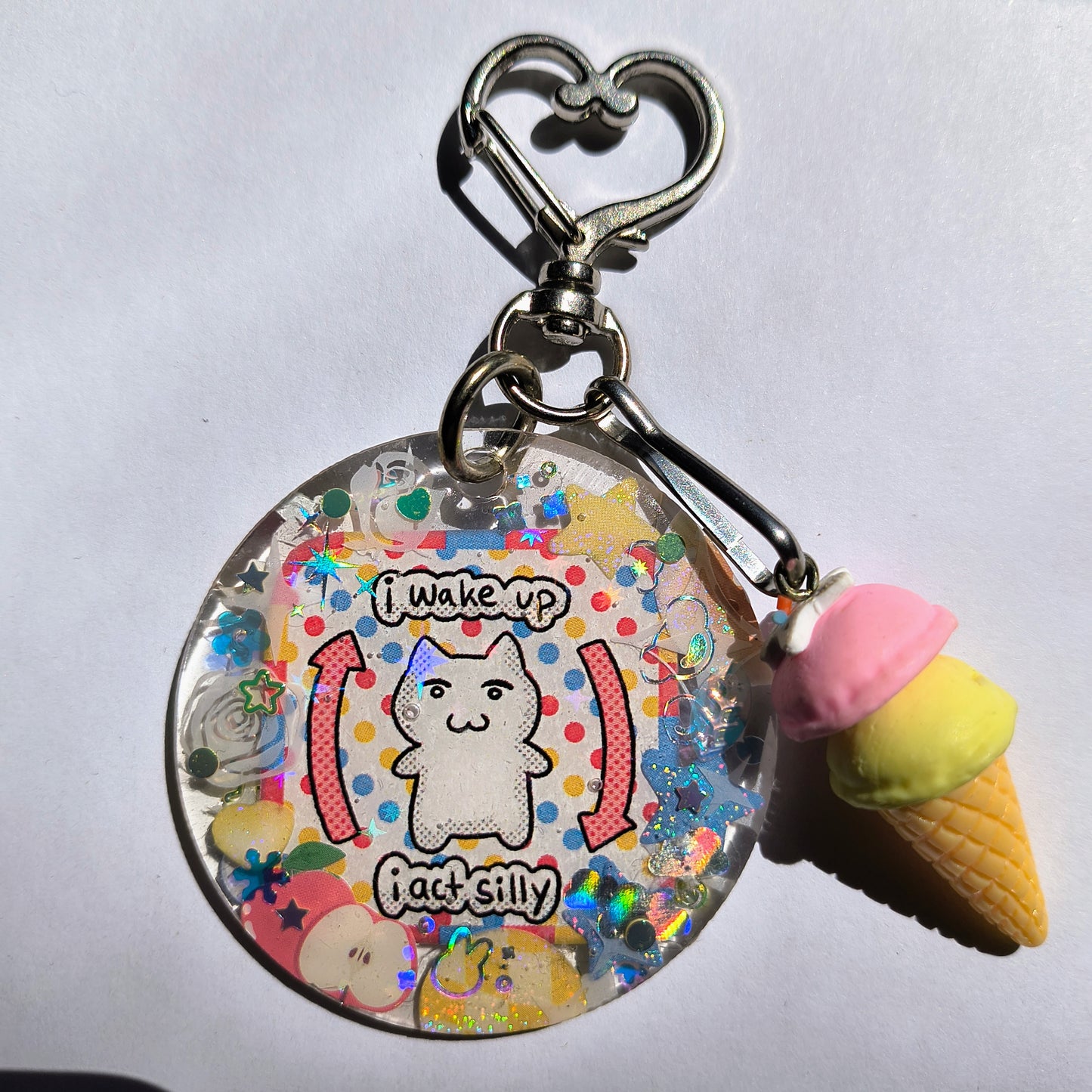 I Wake Up I Act Silly Handmade Keychain