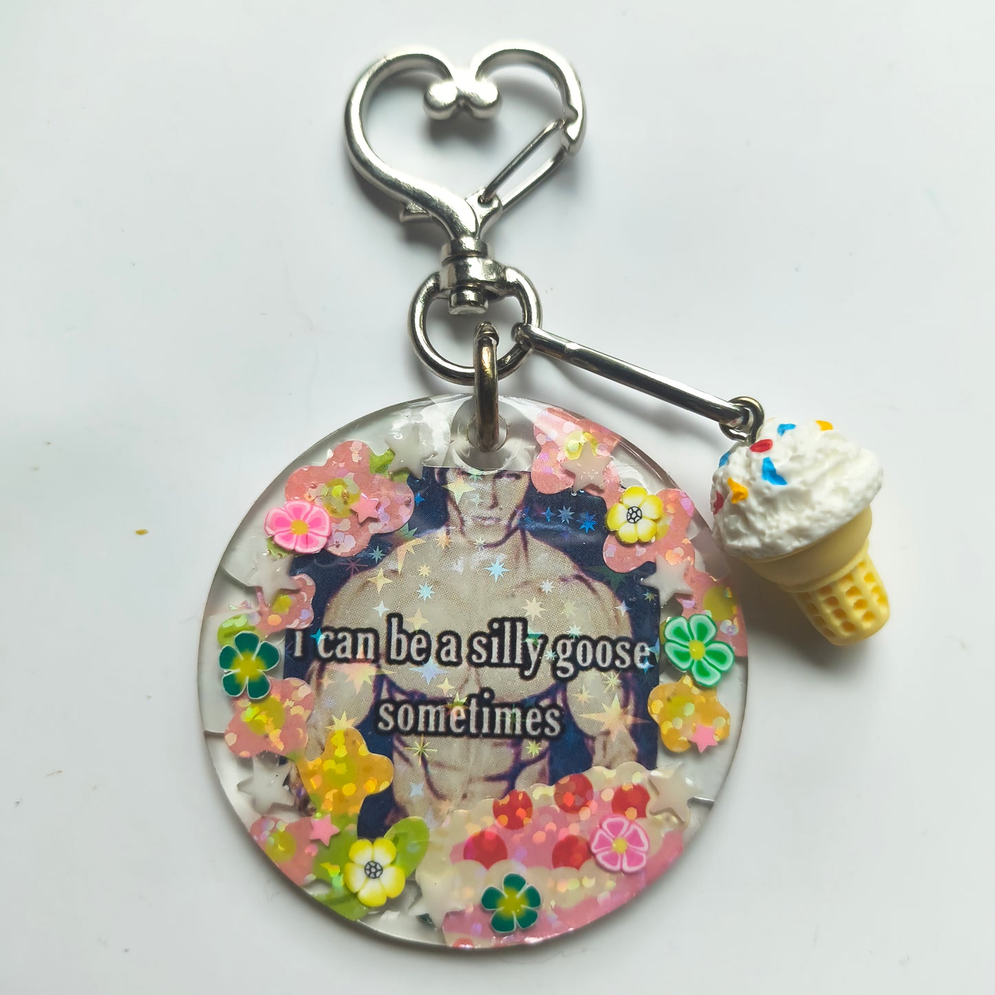 "I can be a silly goose sometimes" Handmade Keychain