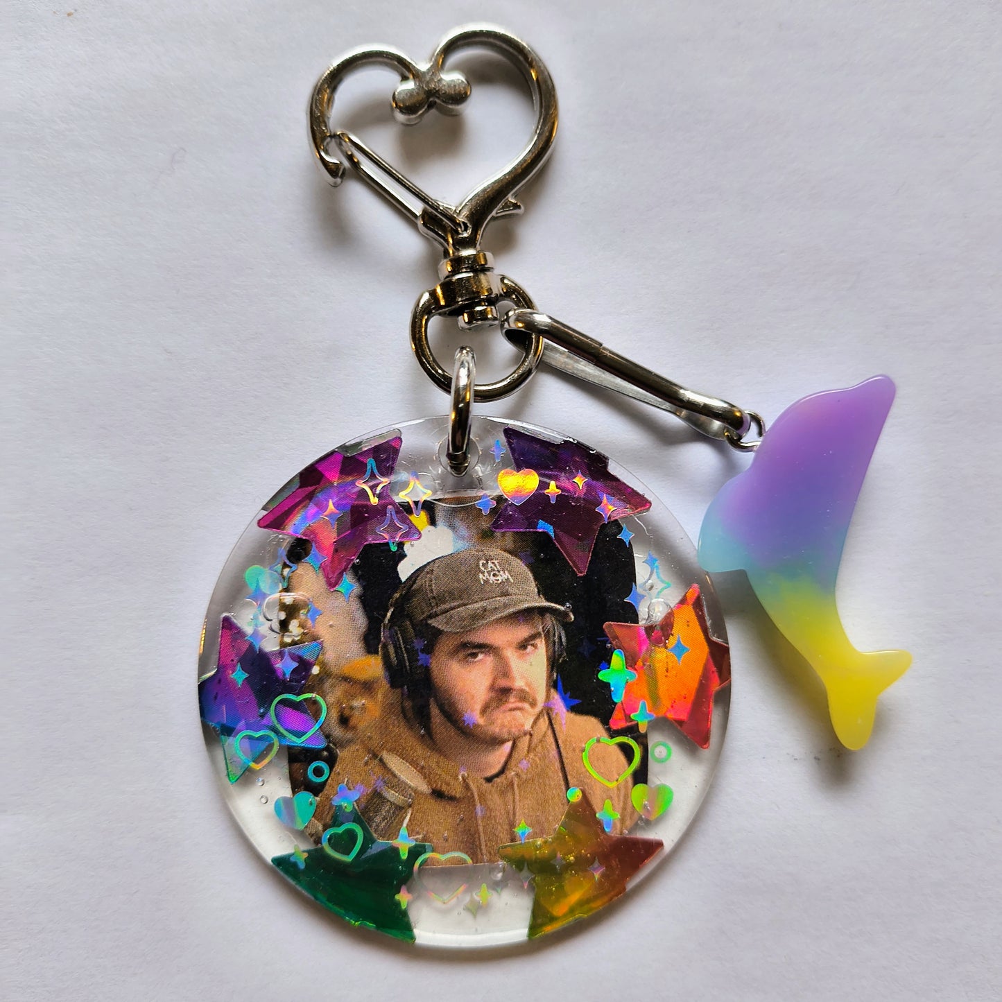 Rainbow Jschlatt Handmade Keychain
