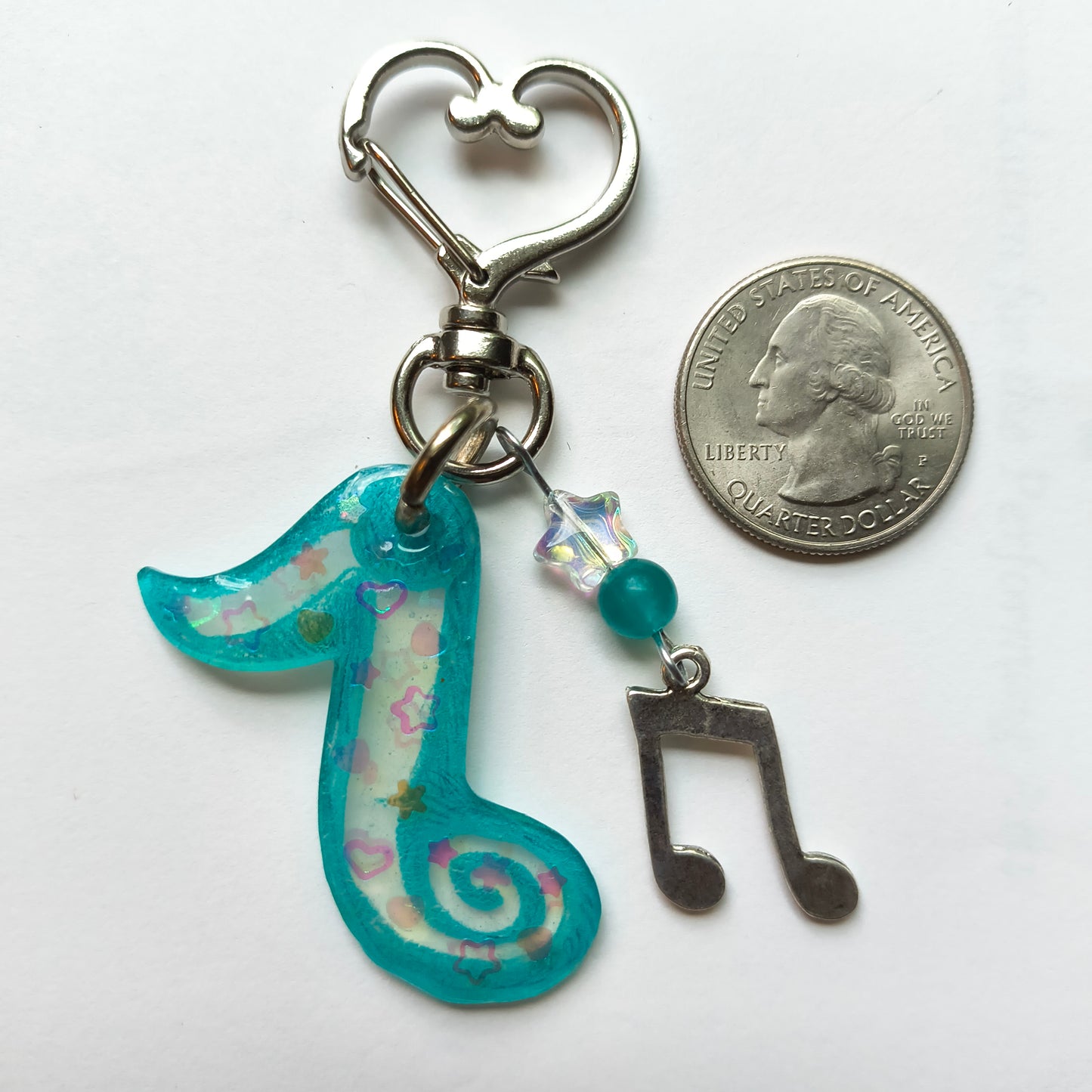Handmade Music Note Keychain