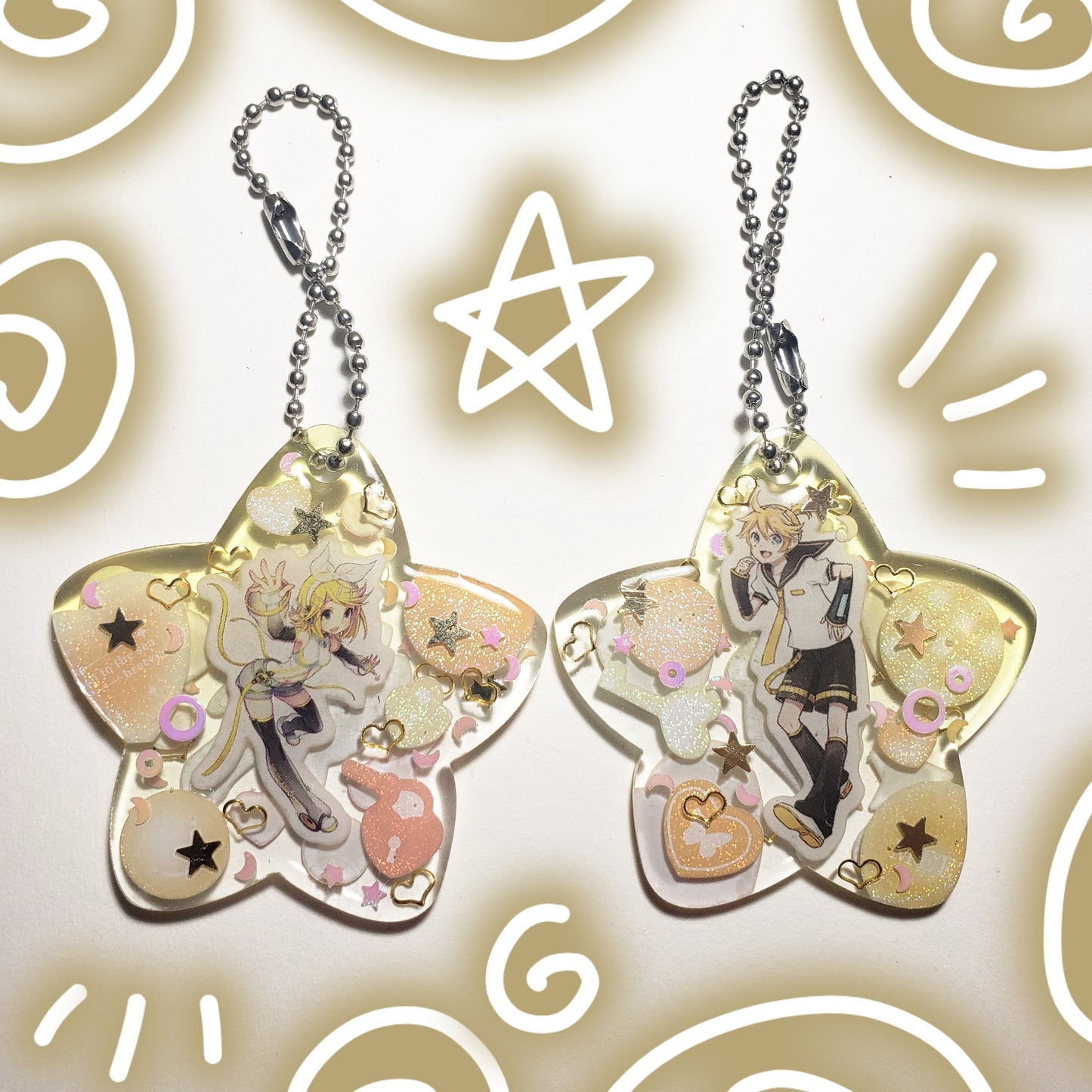 Rin and Len Keychains