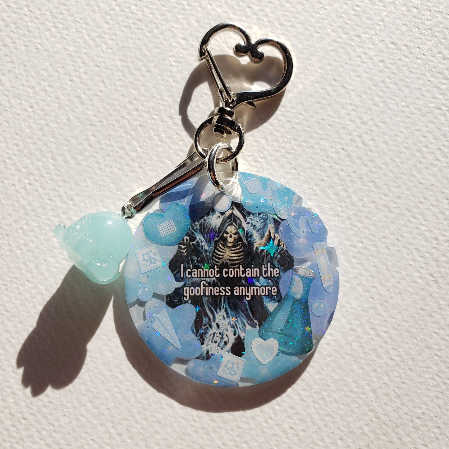 Skeleton "I Cannot Contain The Goofiness" Keychain