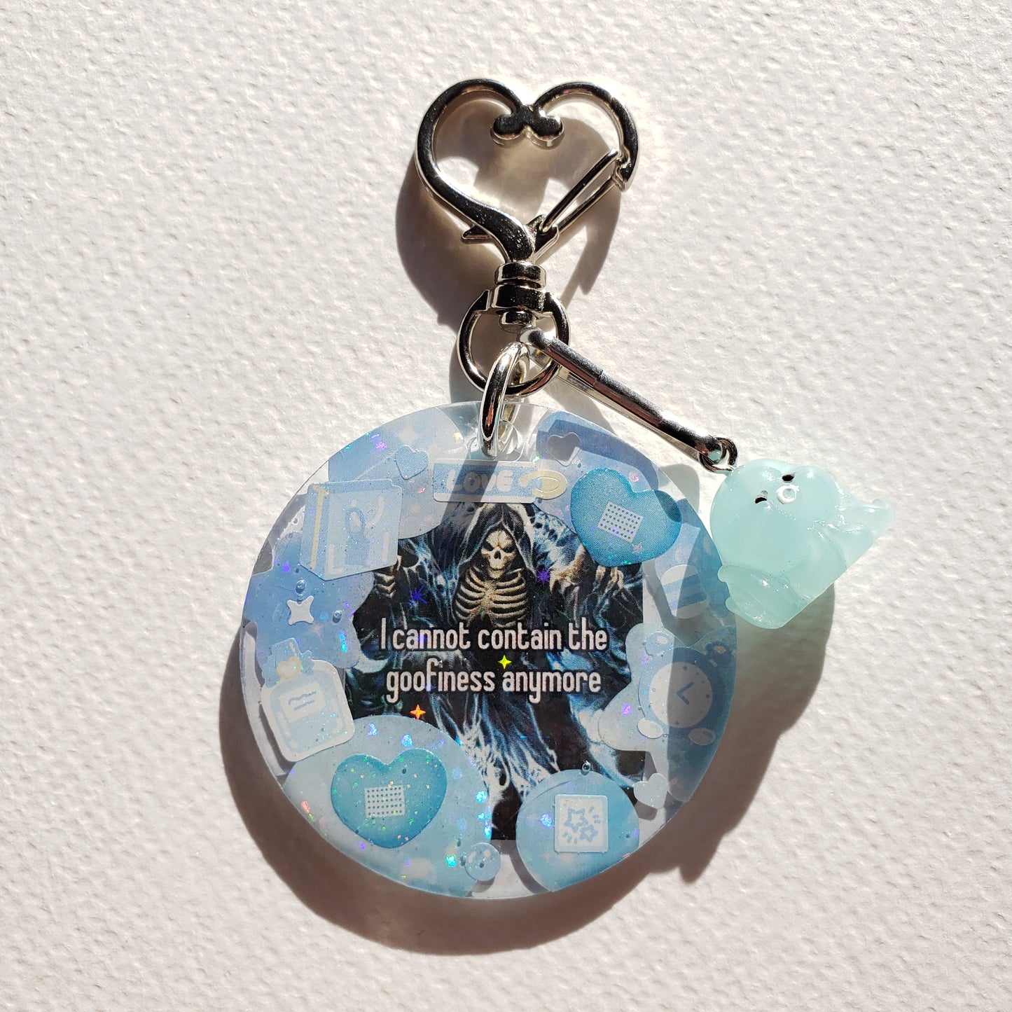 Skeleton "I Cannot Contain The Goofiness" Keychain