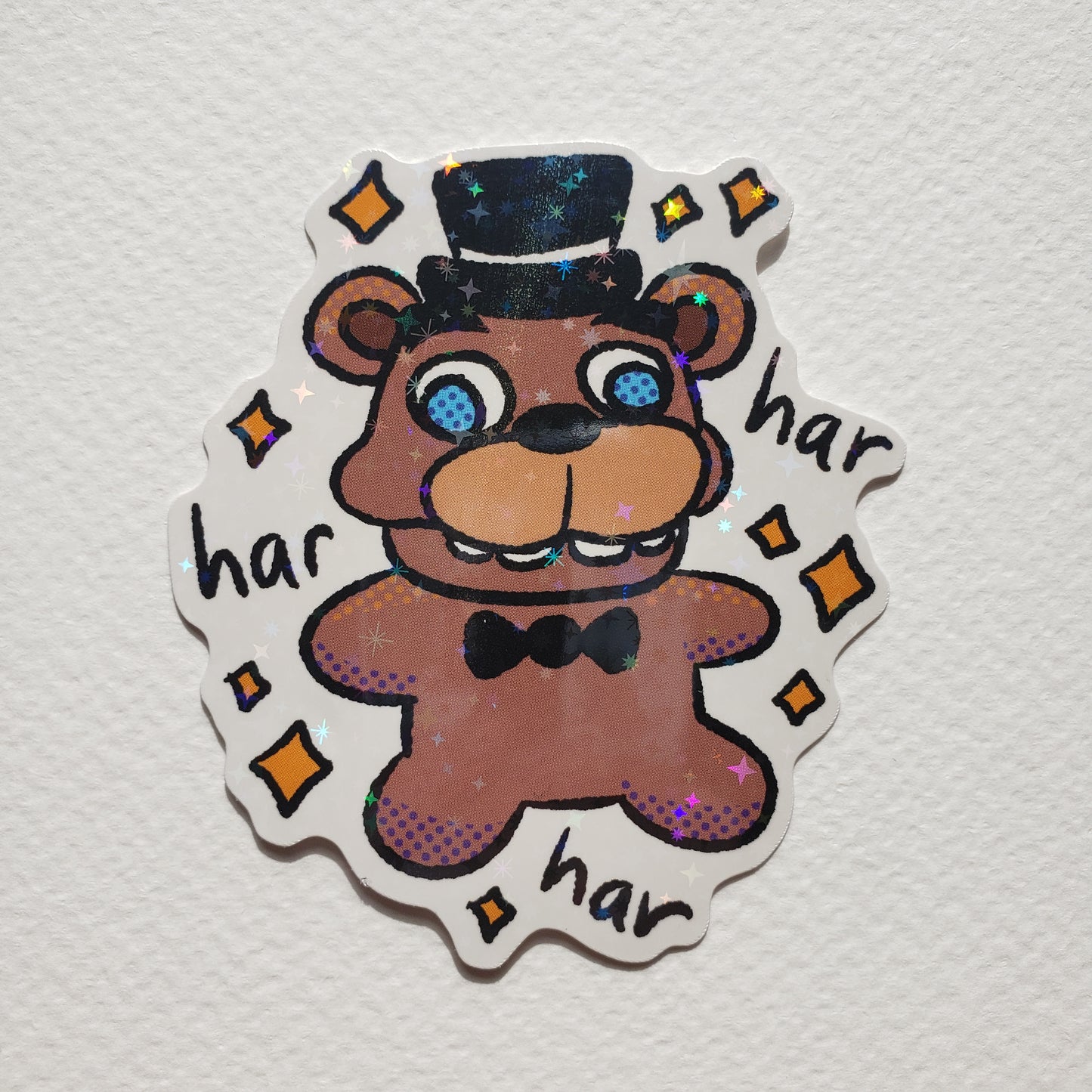 Freddy Har Har Har Sparkly Sticker