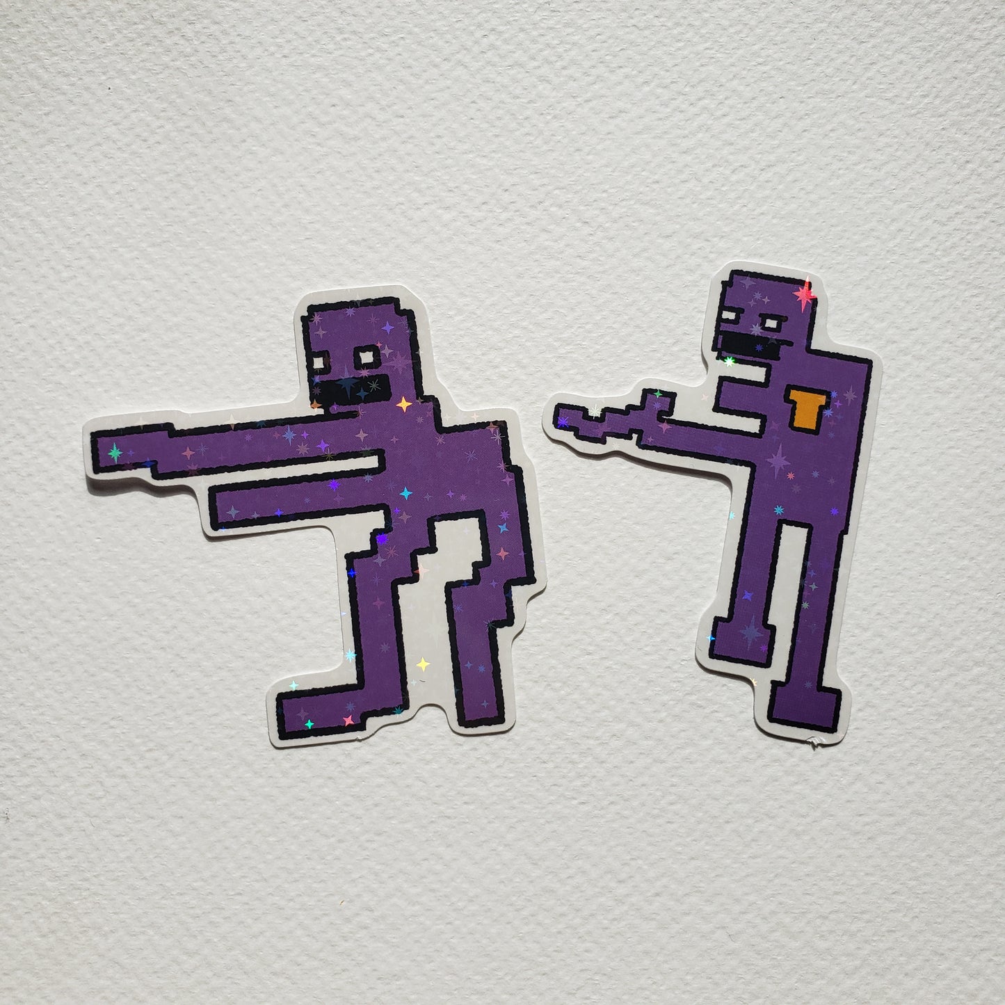 Purple Guy Sparkly Stickers