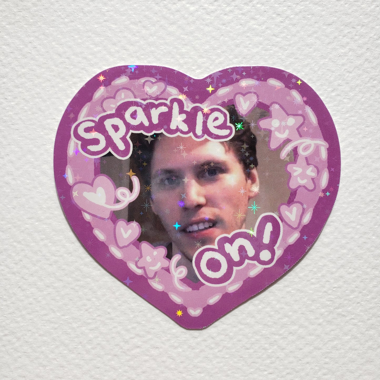 Jerma Sparkle On Heart Sparkly Sticker