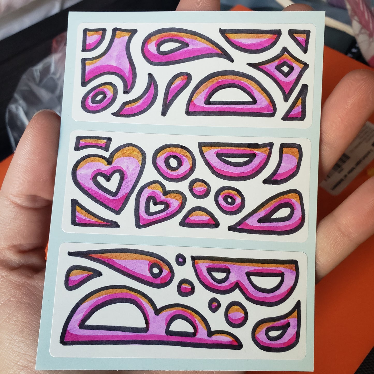 Purple Doodles Sticker Sheet