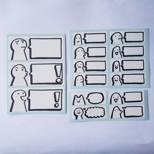 Speech Bubble Sticker Set