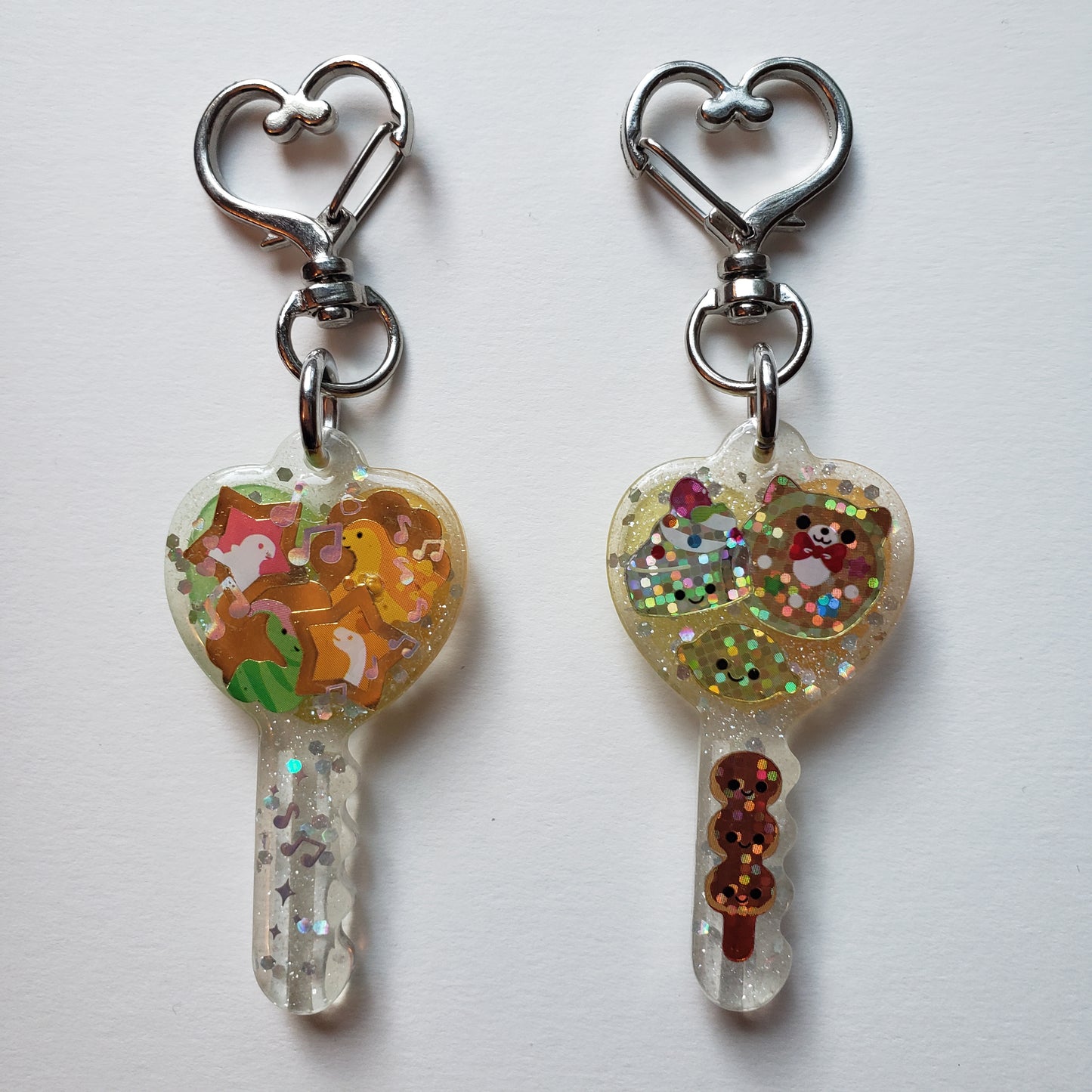 Key Shaped Handmade Keychains (Not a set)