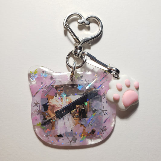 Catboy Ludwig (with a sword) Handmade Keychain