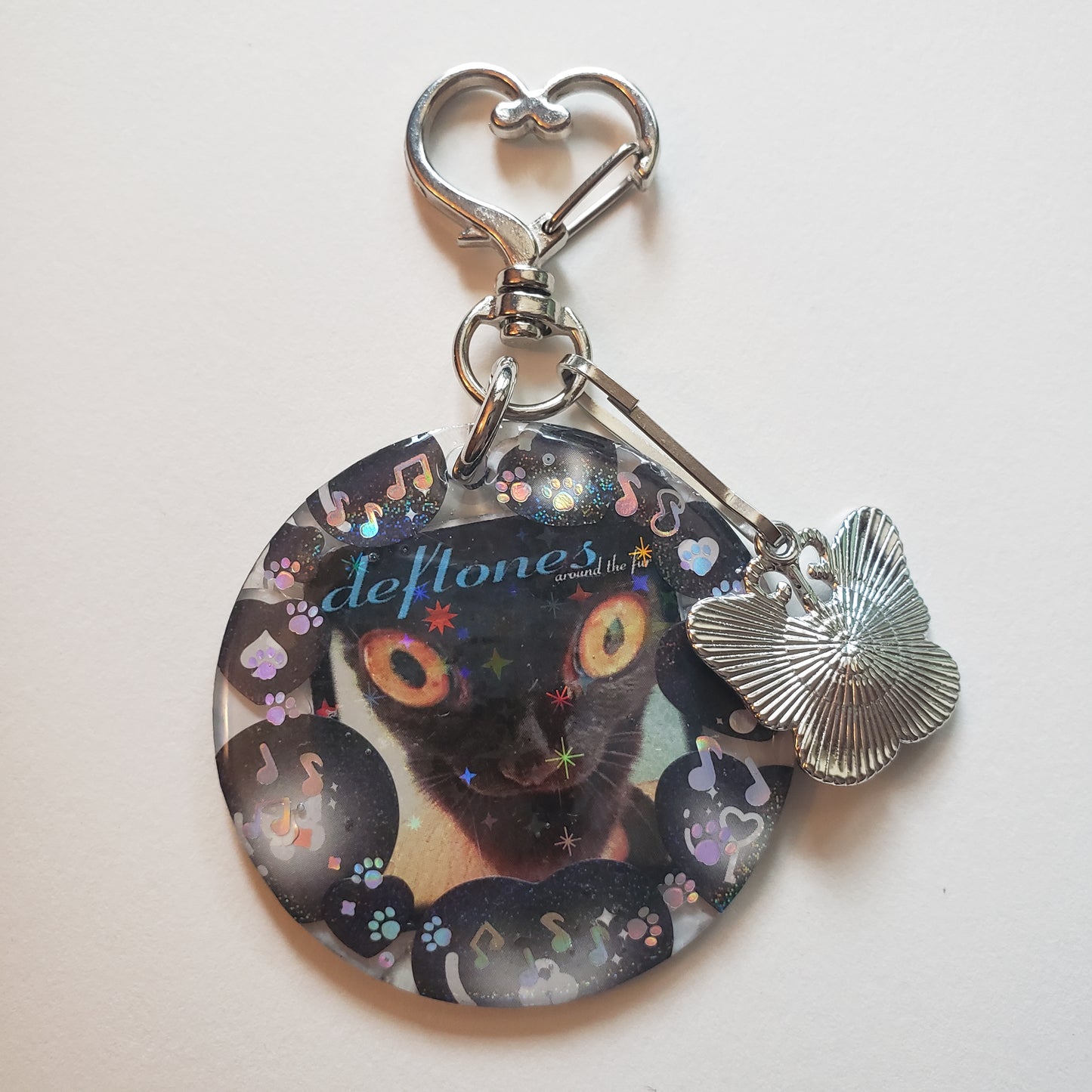 Deftones Cat Handmade Keychain