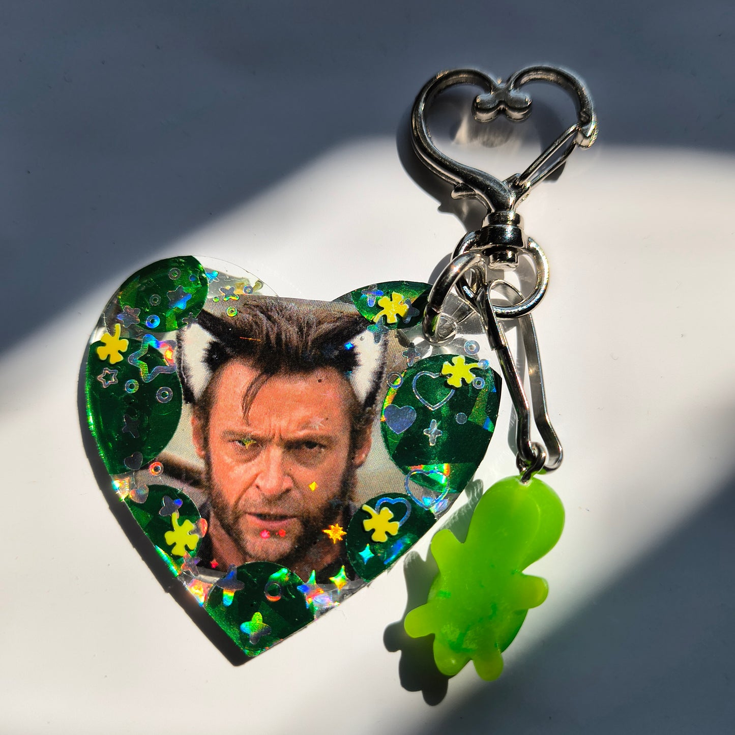 Catboy Logan Handmade Keychain (Green)