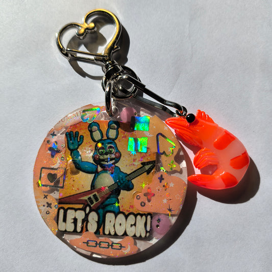 FNAF Let's Rock Handmade Keychain