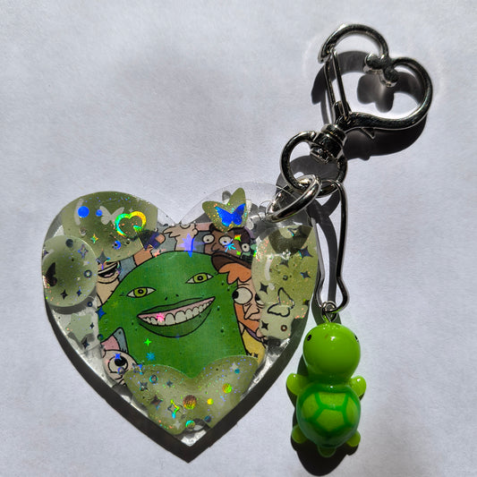 Mr Frog Handmade Keychain