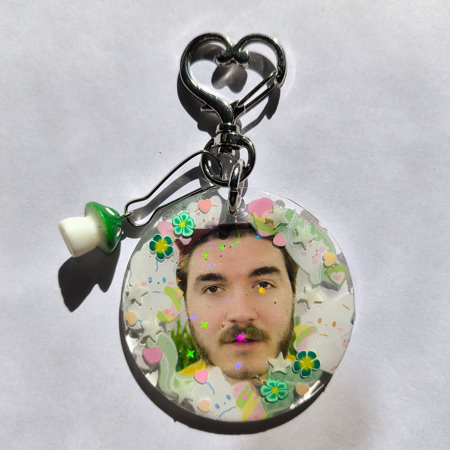 Jschlatt Handmade Keychain (Green)