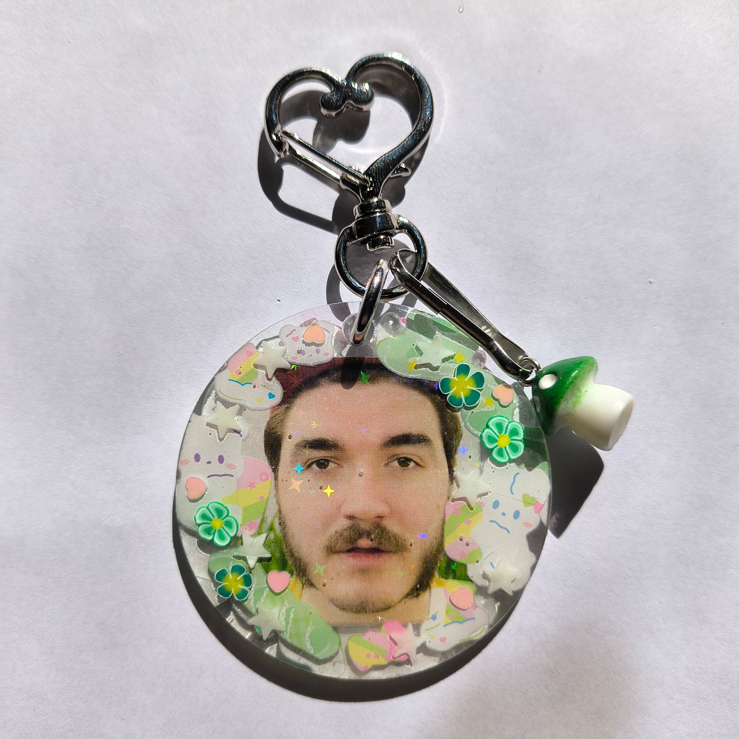 Jschlatt Handmade Keychain (Green)