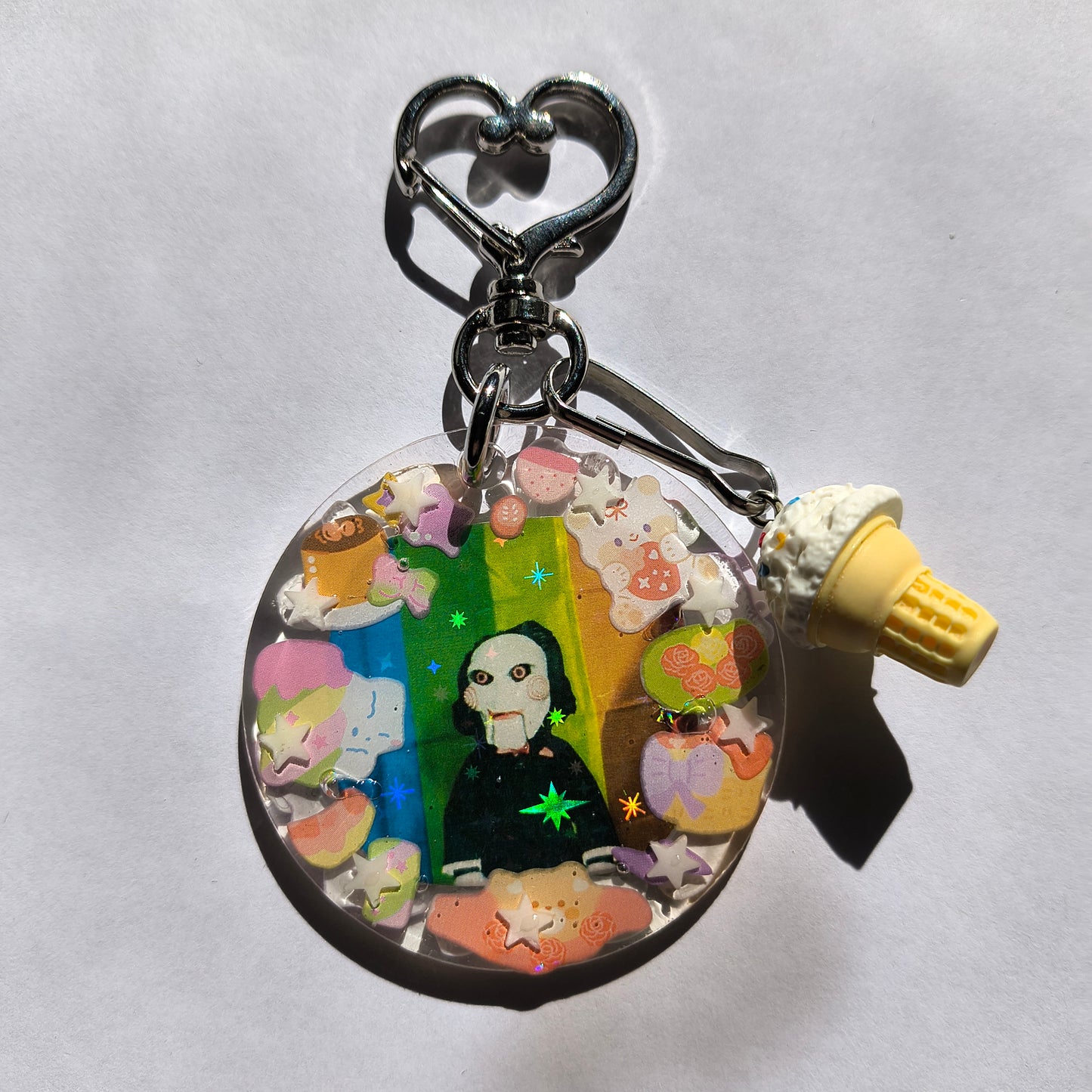 Jigsaw Rainbow Handmade Keychain