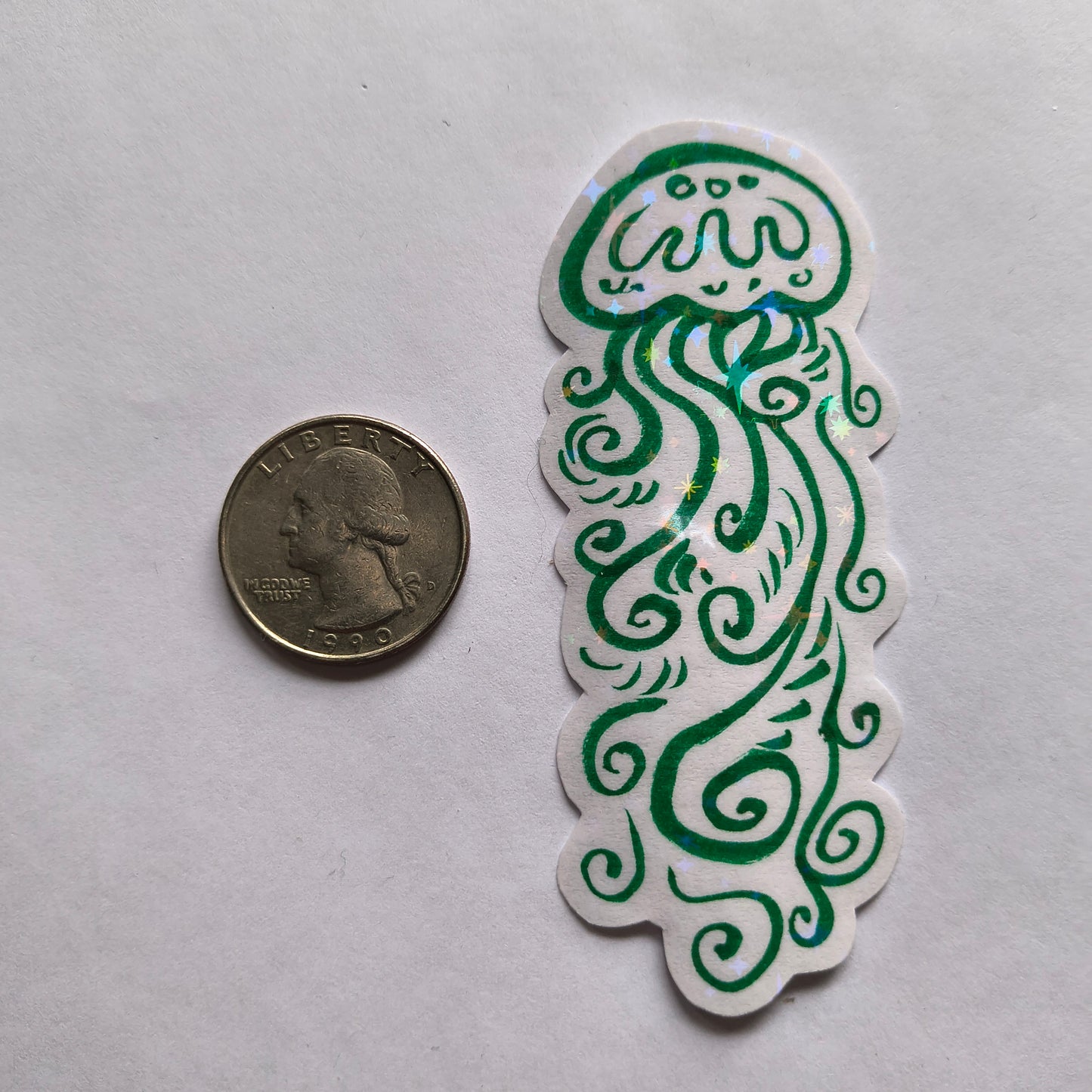 Hand-drawn Paper Jellyfish Stickers