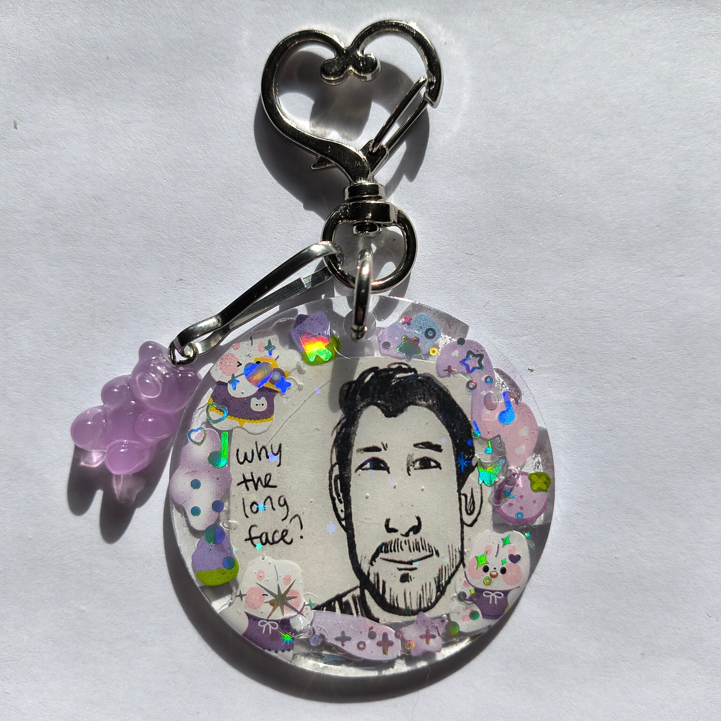 Markiplier Long Face Handmade Keychain