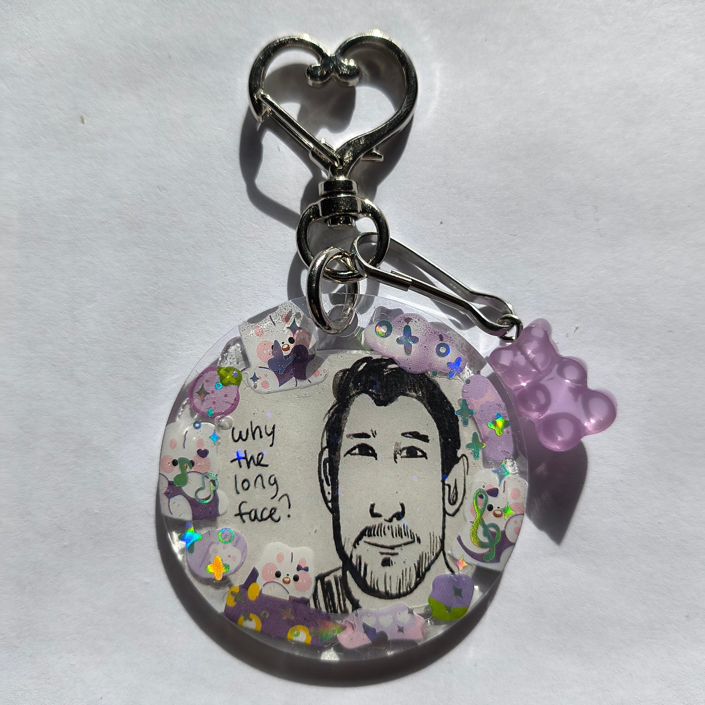 Markiplier Long Face Handmade Keychain