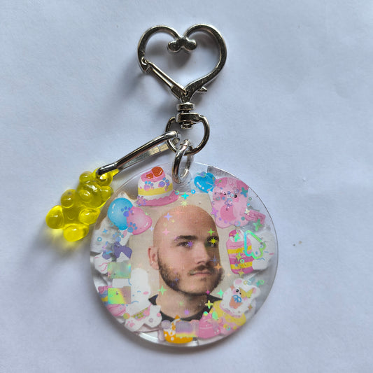 Bald Jschlatt Handmade Keychain