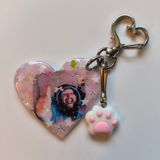 I Love Caseoh Handmade Keychain