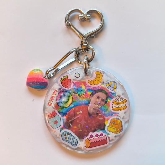 Rainbow Jerma Handmade Keychain