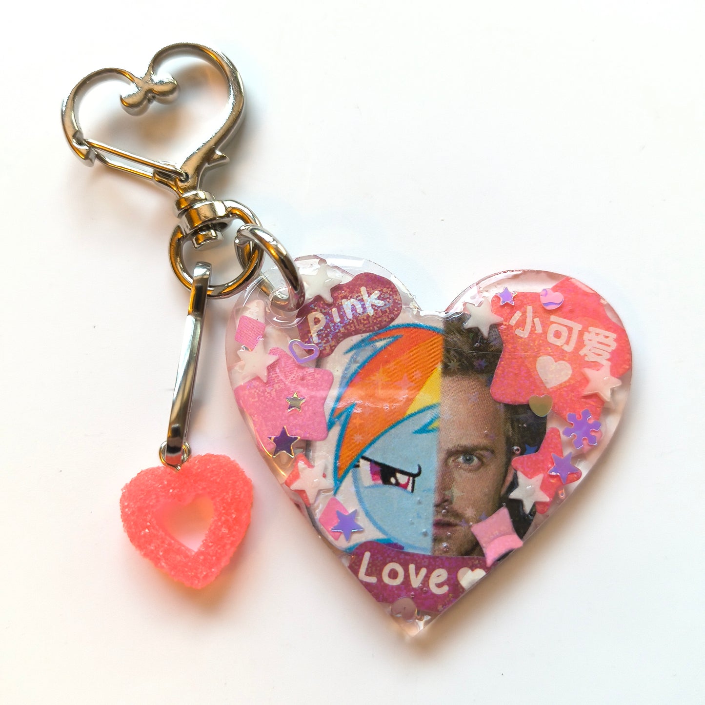 Jesse Pinkman + Rainbowdash Handmade Keychain