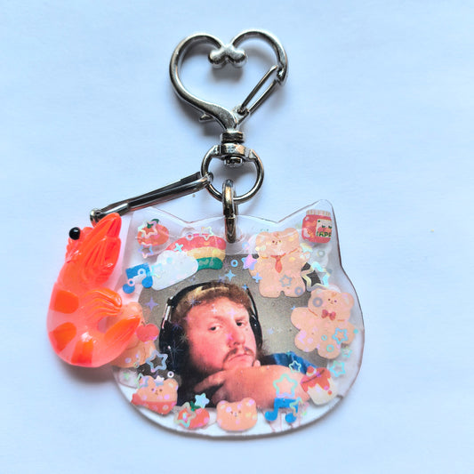 Caseoh Handmade Keychain (Shrimp Charm)