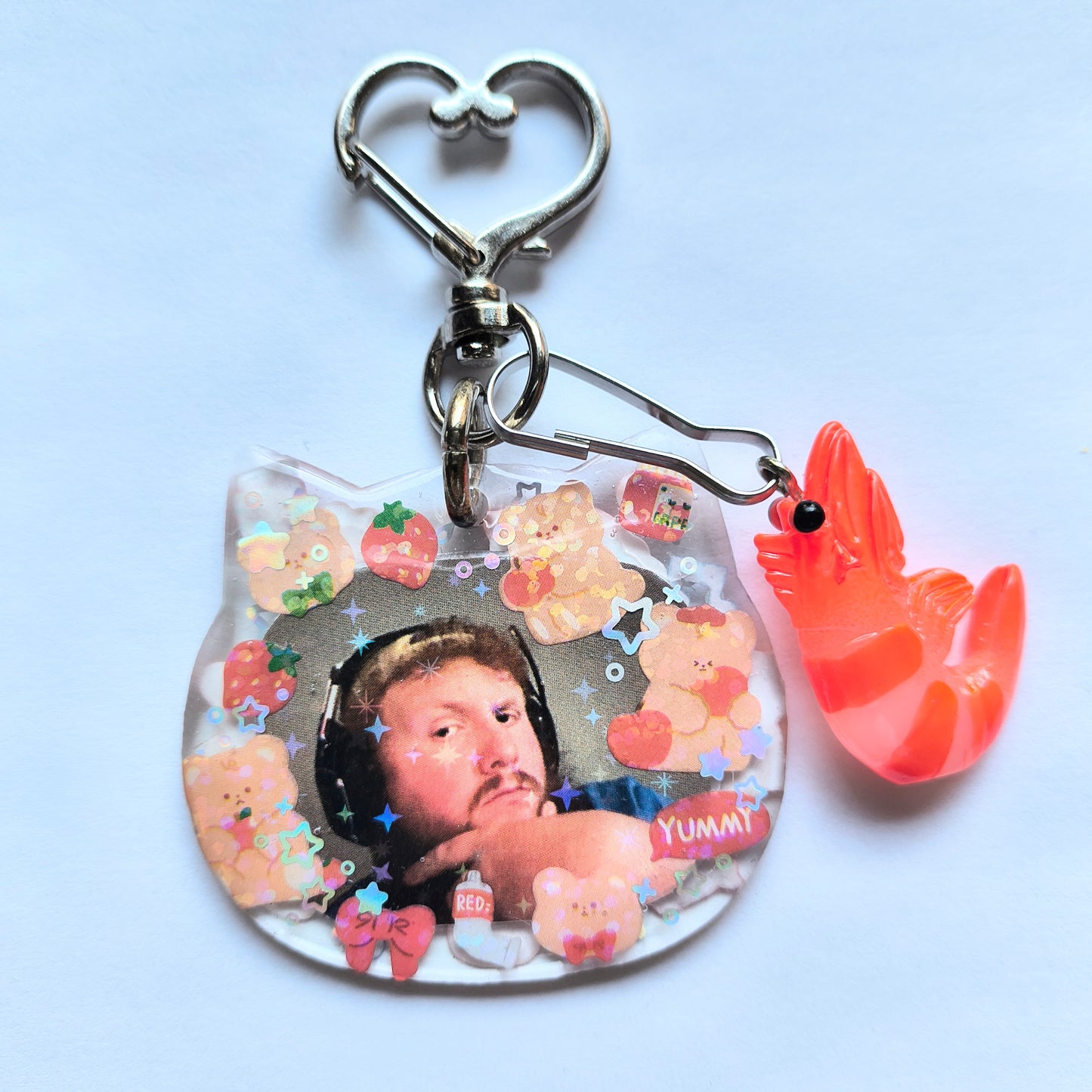 Caseoh Handmade Keychain (Shrimp Charm)